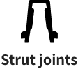 Strut joints