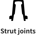 Strut joints